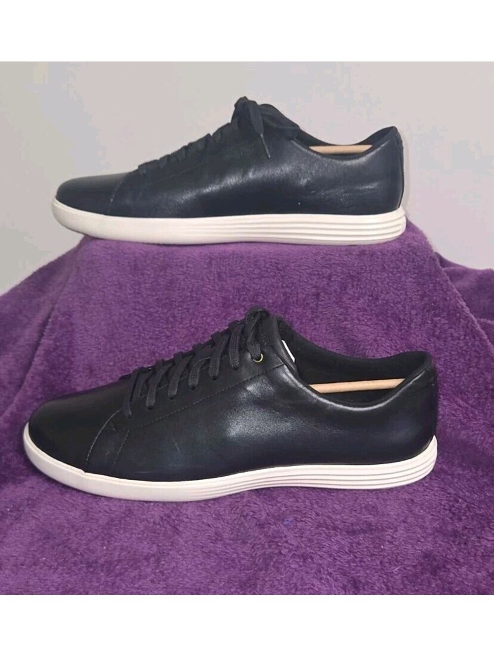 Cole Haan Grand Crosscourt II Men's Sz 12M Black Leather Sneakers C27974